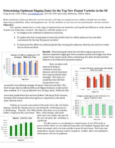 Microsoft Word - Kvien_Determining Optimum Digging Dates for the Top New Peanut Varieties in the SE