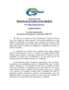 Apuntes para una  Historia de la Unión Cívica Radical