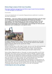 Kleine Säger müssen Holz teuer bezahlen http://www.nordbayern.de/region/neumarkt/kleine-sager-mussen-holz-teuer-bezahlen1[removed]?rssPage=TmV1bWFya3Q= [removed]Vertrag der Staatsforsten mit russischem Sägewerksriese