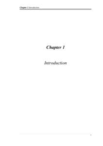 Chapter 1 Introduction  Chapter 1 Introduction  1