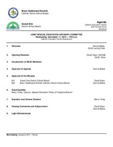 Brant Haldimand Norfolk Catholic District School Board Agenda  Grand Erie