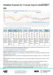 Printed: :00  Weather forecast for Evenes Airport observation site Meteogram for Evenes Airport observation site Thursday 14:00 to Saturday 14:00 Friday 8 May