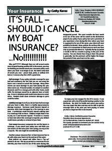 Your Insurance  by Cathy Karas Cathy J. Karas, President, KARAS INSURANCE AGENCIES INC, Certified Insurance Counselor.