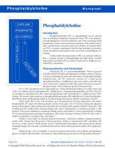 Phosphatidylcholine Monograph