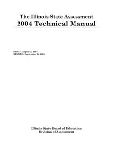 The Illinois State Assessment Program Technical Manual[removed]