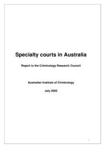 Specialty courts in Australia