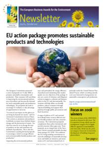 The European Business Awards for the Environment  Newsletter Issue # 4 – December[removed]EU action package promotes sustainable