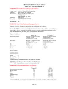 Health sciences / Industrial hygiene / Environmental law / Medicine / Safety engineering / Material safety data sheet / Respirator / Volatile organic compound / Fire extinguisher / Safety / Health / Pollution