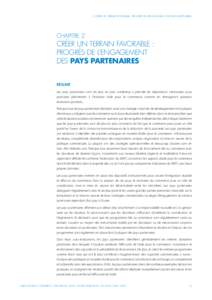 2/CRÉER UN TERRAIN FAVORABLE : PROGRÈS DE L’ENGAGEMENT DES PAYS PARTENAIRES  CHAPitre 2 CRÉER UN TERRAIN FAVORABLE : PROGRÈS DE L’ENGAGEMENT