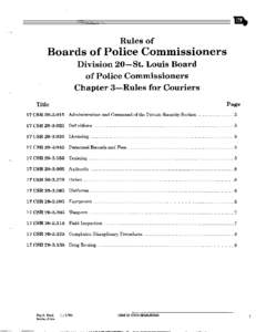 Rules of  Boards of Police