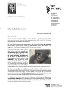 © Edith von Welser-Ude  Senta Berger Pro Wildlife-Botschafterin für das Jahr des Gorillas