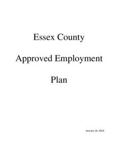 Essex County Approved Employment Plan January 14, 2014