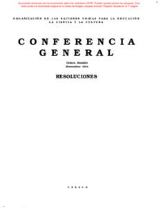 UNESCO. General Conference; 8th; Conferencia General, octava reunión, Montevideo, 1954: Resoluciones; 1955