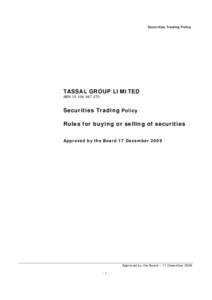 Microsoft Word - TGR Securities Trading Policy as at