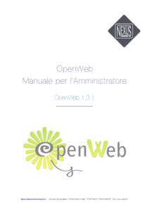 OpenWeb Manuale per l’Amministratore OpenWebNexus Sistemi Informativi S.r.l.