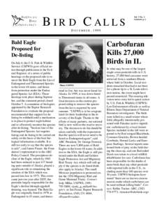 BIRD CALLS  Vol. 3 No. 3 Contents p. 2  DECEMBER, 1999
