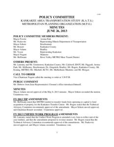 [removed]POLICY COMMITTEE KANKAKEE AREA TRANSPORTATION STUDY (K.A.T.S.) METROPOLITAN PLANNING ORGANIZATION (M.P.O.)