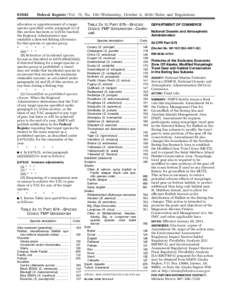 [removed]Federal Register / Vol. 75, No[removed]Wednesday, October 6, [removed]Rules and Regulations allocation or apportionment of a target species specified under paragraph (c) of