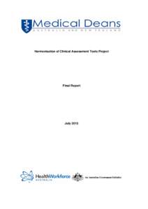 Microsoft Word[removed]Final Report for dissemination Harmonisation of Clinical Assessment Tools Pilot Project FINAL