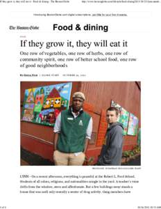The Food Project / Food / Community building / Education in the United States / FoodCorps