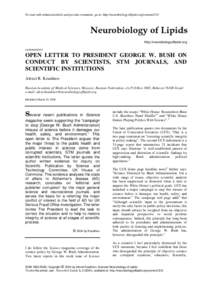 To read web enhanced article and provide comments, go to: http://neurobiologyoflipids.org/content[removed]http://neurobiologyoflipids.org commentary