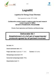 D2.1  LogistEC Logistics for Energy Crops’ Biomass Grant agreement number: FP7
