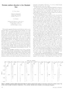 Excess carbon dioxide in the Weddell Sea C. T. A. CHEN College of Oceanography Oregon State University Corvallis, Oregon 97331