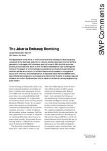 Jemaah Islamiyah / Terrorism / Asia / Islamist groups / Terrorism in Malaysia / Australian Embassy bombing in Jakarta / Association of Southeast Asian Nations / German Institute for International and Security Affairs / Indonesia / Terrorism in Indonesia / Islamic terrorism / Islam