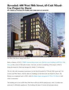 Revealed: 600 West 58th ...ed-Use Project by Durst