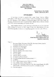 vRTr/s51/8OO/ 11 Goverrment of India Ministry of External Affairs CPV Division Patiala House, New Delhi Dated: March 25, 2Ol5