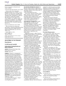 Federal Register / Vol. 77, No[removed]Tuesday, March 20, [removed]Rules and Regulations based companies in domestic and export markets. Unfunded Mandates Reform Act of 1995 Section 4(2) of the Unfunded Mandates Reform Act o