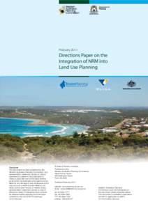 FebruaryDirections Paper on the Integration of NRM into Land Use Planning