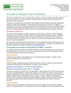 KATS Network Coordinating Center 200 Juneau Dr., Suite 200 Louisville, KY[removed]5287 www.katsnet.org