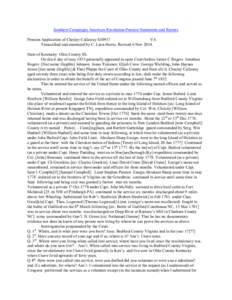 Southern Campaigns American Revolution Pension Statements and Rosters Pension Application of Chesley Callaway S30917 VA Transcribed and annotated by C. Leon Harris. Revised 6 Nov[removed]State of Kentucky Ohio County SS. O