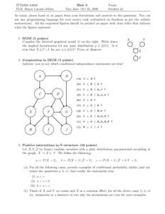 IFT6269-A2016 Prof: Simon Lacoste-Julien Hwk 3 Due date: Oct 25, 2016