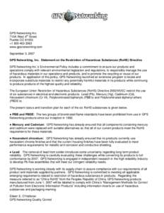 Endocrine disruptors / European Union directives / Flame retardants / Organobromides / Persistent organic pollutants / China RoHS / Restriction of Hazardous Substances Directive / Brominated flame retardant / Mercury / Environment / Chemistry / Technology