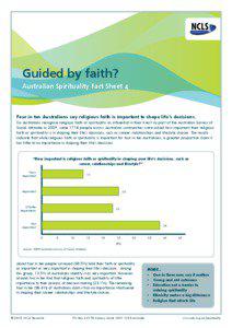 Guided by faith? Australian Spirituality Fact Sheet 4