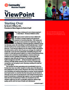 The  ViewPoint Community Westview Hospital’s Medical Staff News  Summer 2014