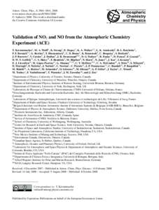 Atmos. Chem. Phys., 8, 5801–5841, 2008 www.atmos-chem-phys.net[removed]/ © Author(s[removed]This work is distributed under the Creative Commons Attribution 3.0 License.  Atmospheric