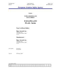 Piper PA-44 Seminole / Propeller aircraft / Avidyne Entegra / Type certificate / Piper / Aircraft / Aviation / Piper aircraft