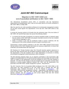 Microsoft Word - IAF-ISO Communique on ISO[removed]transition Dec04.doc