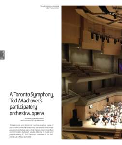 Toronto Symphony rehearsing in Roy Thomson Hall. a r t