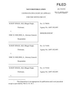 FILED NOT FOR PUBLICATION UNITED STATES COURT OF APPEALS JUL[removed]MOLLY C. DWYER, CLERK