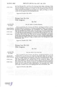 92 STAT[removed]use[removed]PRIVATE LAW[removed]—OCT. 28, 1978 by Tae Hyung Kim and his wife, Kyung Sook Kim, citizens of the United States, pursuant to section 204 of the Act: Provided, That the