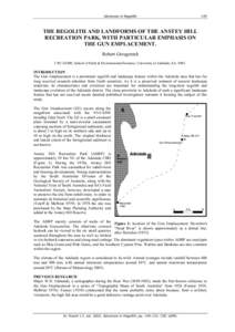 Anstey Hill Recreation Park / Earth / Anstey / Economic geology / Regolith / Palaeochannel / Geomorphology / Mount Lofty Ranges / Emplacement / Sedimentology / Geology / Planetary science