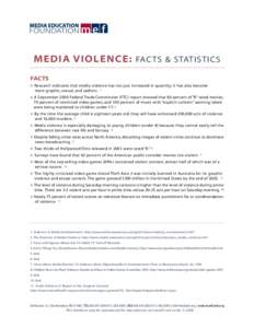 Criminology / Media influence / Media violence research / Graphic violence / Media studies / Violence / Crime