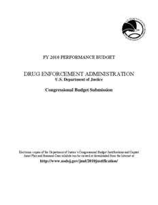 Microsoft Word - DEA FY 2009 Performance Budget[removed]doc