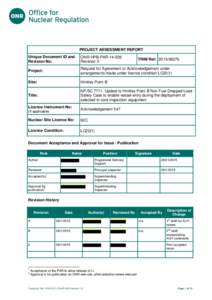 NP/SC 7711: Update to Hinkley Point B Non Fuel Dropped Load Safety Case to enable vessel entry during the deployment of selected in-core inspection equipment