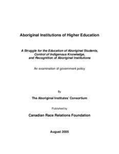 Microsoft Word - Aboriginal Institutes' Consortium - FINAL-July28[removed]doc