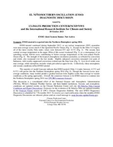 Tropical meteorology / Climatology / Atmospheric dynamics / El Niño-Southern Oscillation / Sea surface temperature / La Niña / Atmospheric circulation / Climate Prediction Center / Kelvin wave / Atmospheric sciences / Meteorology / Physical oceanography